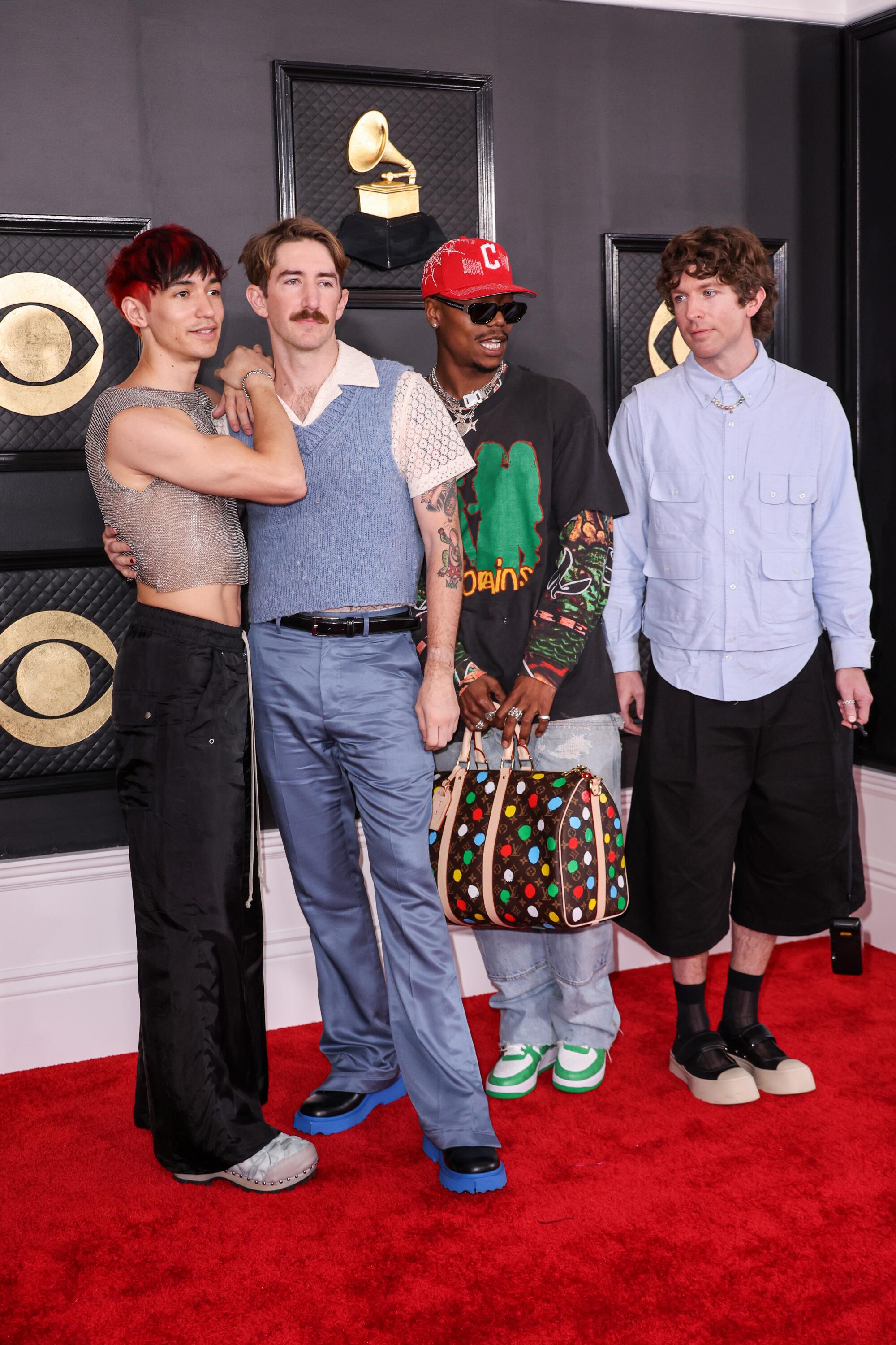 Turnstile attend the 65th Grammy Awards held at the Crytpo.com Arena on February 5, 2023