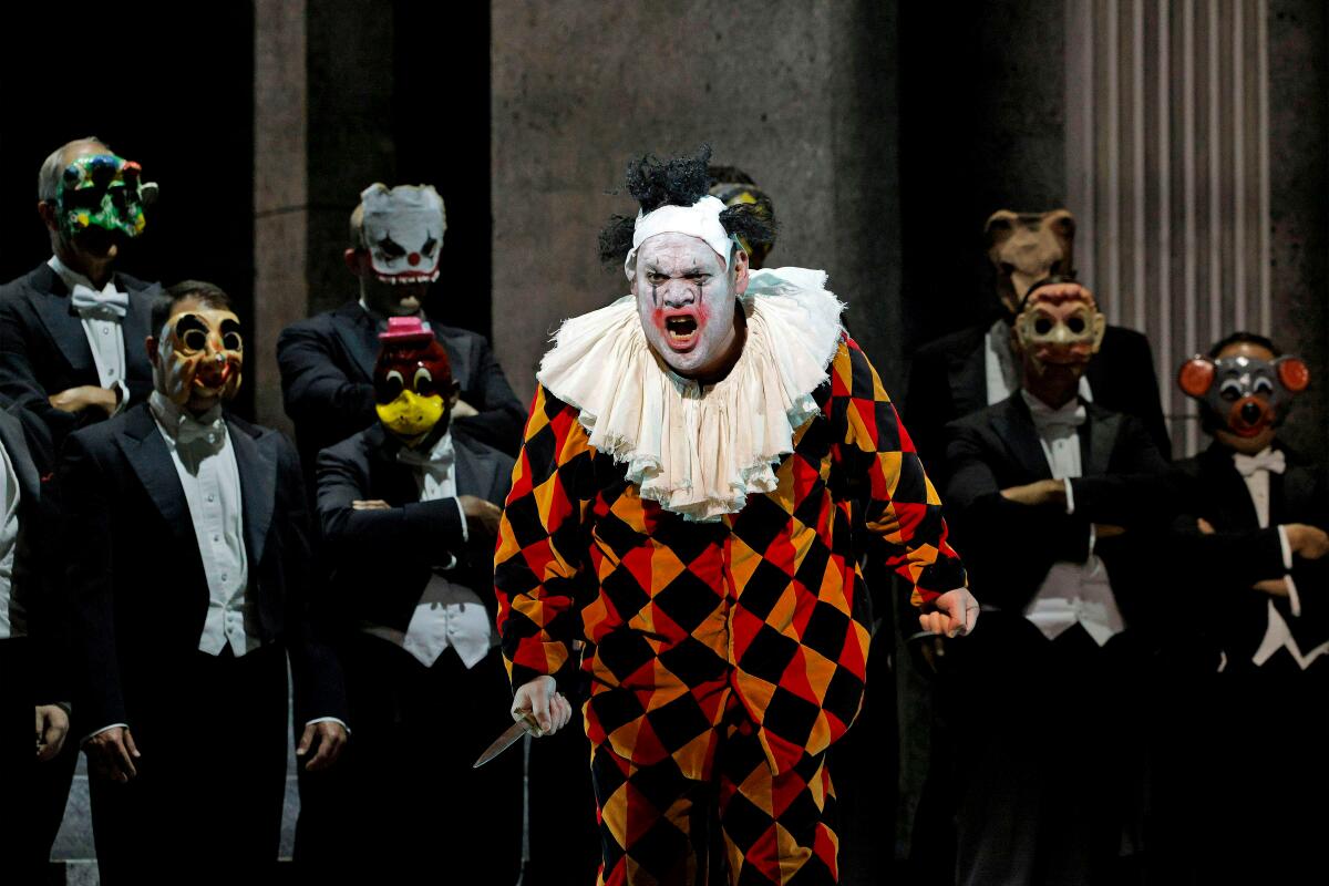 Quinn Kelsey as Rigoletto in Los Angeles Opera's new production of Verdi's opera at the Dorothy Chandler Pavilion.