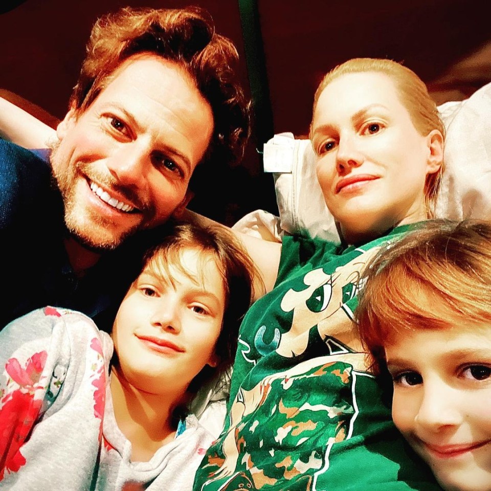 Ioan Gruffudd with his family.