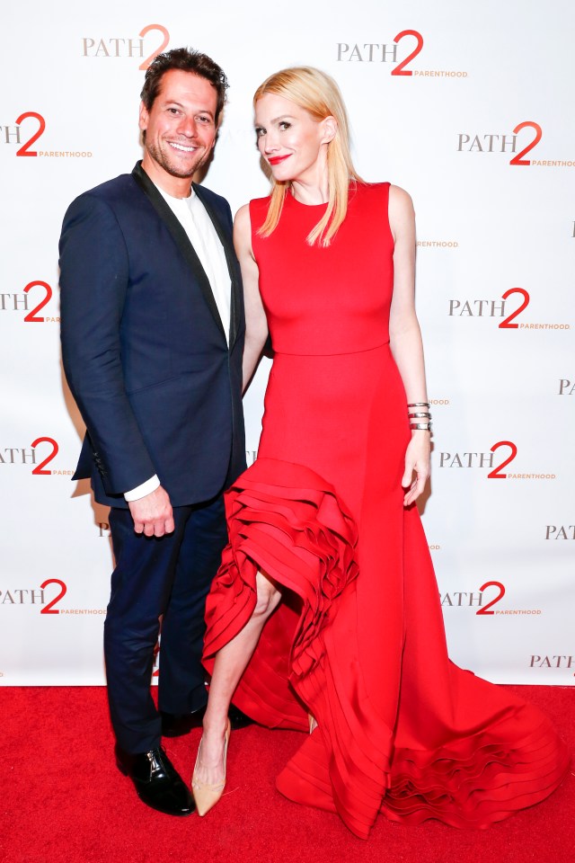 Ioan Gruffudd and Alice Evans at an event.