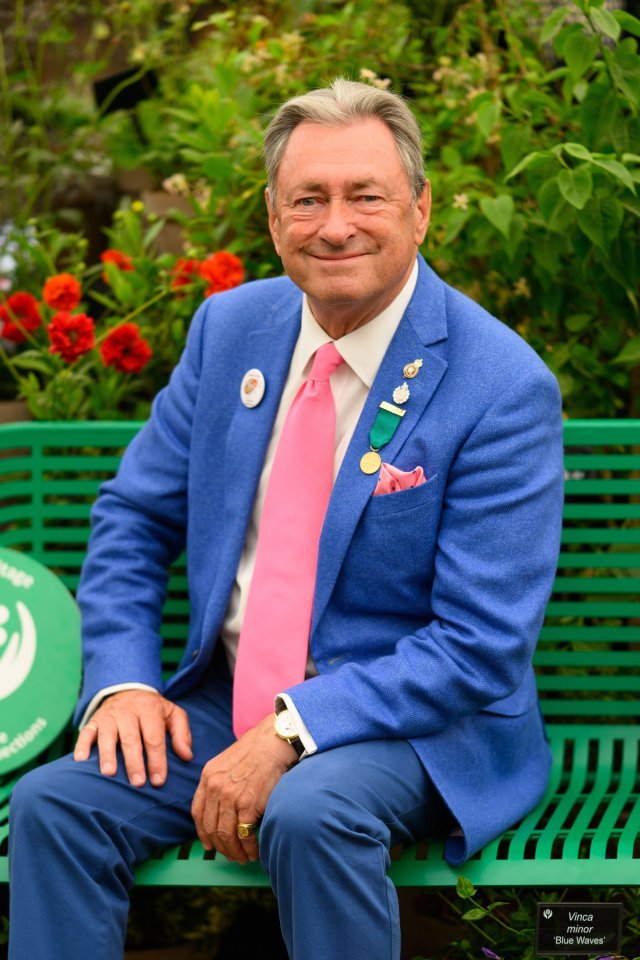 Alan Titchmarsh at the Plant Heritage stand, RHS Chelsea Flower Show.