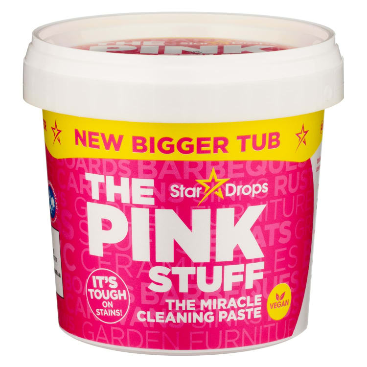Tub of The Pink Stuff cleaning paste.