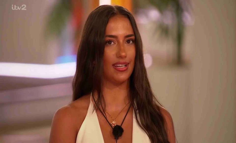 Maya Jama on Love Island.