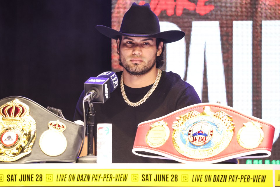 Julio Cesar Chavez Jr. at a press conference.