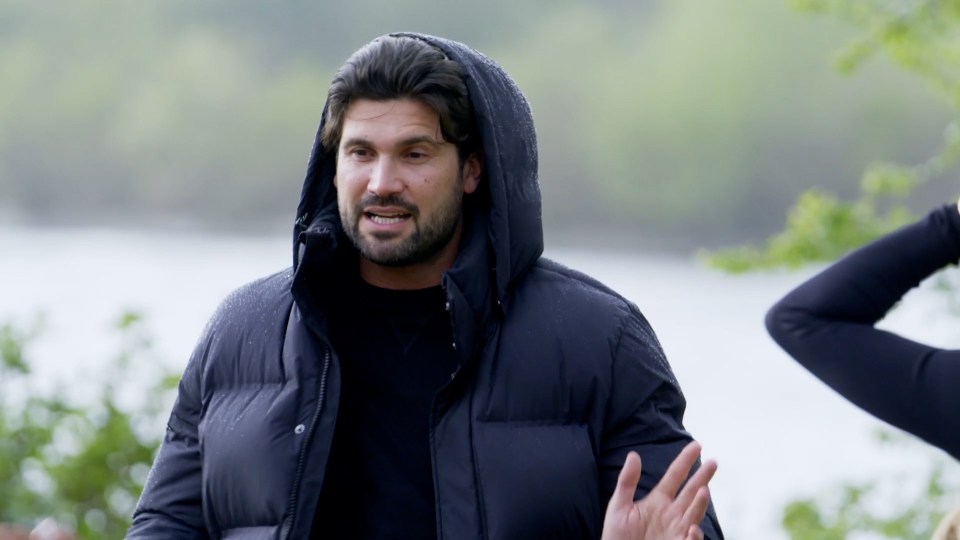 Dan Edgar from The Only Way Is Essex speaking outdoors.