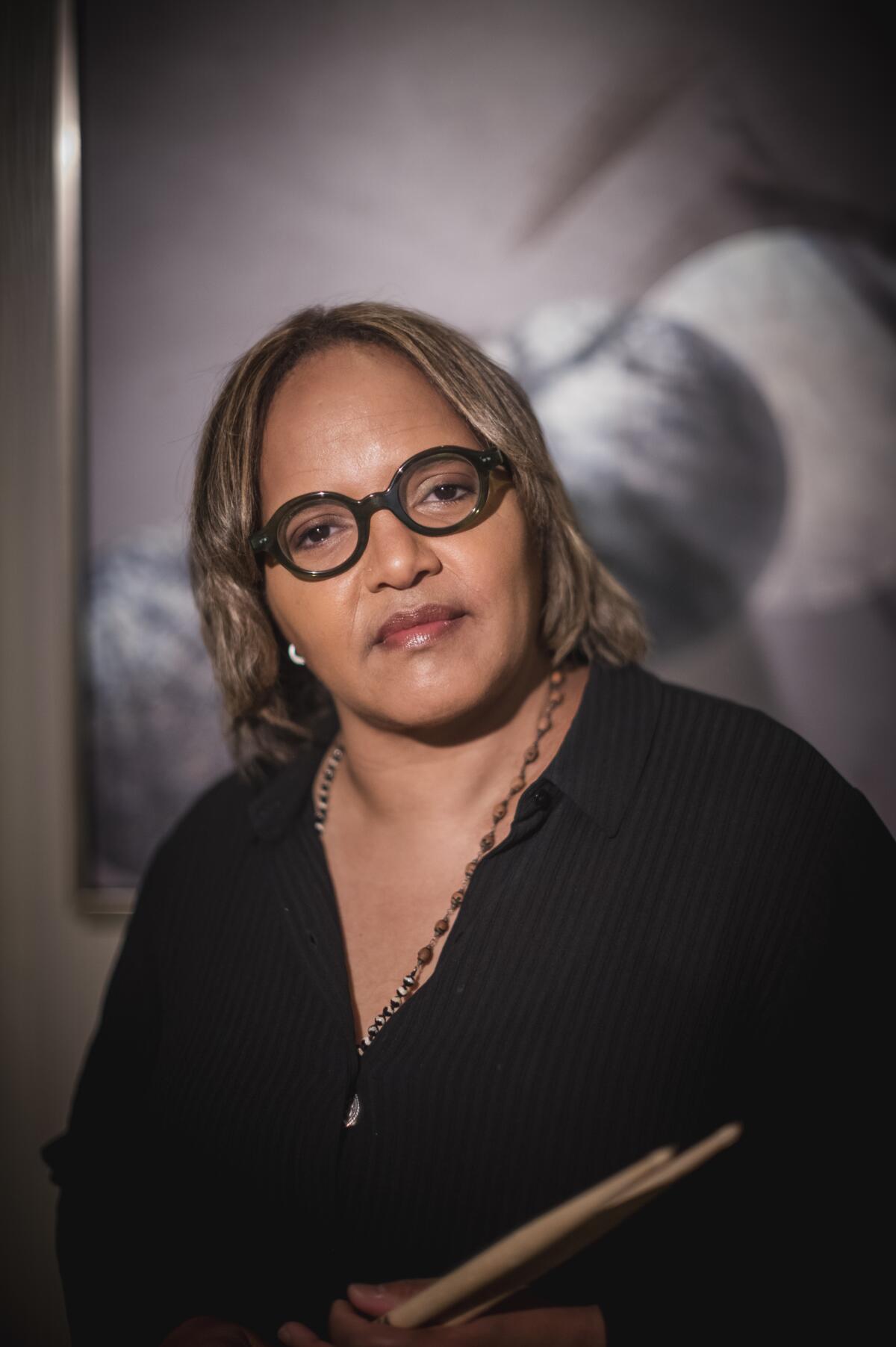 Terri Lyne Carrington posing for a portrait