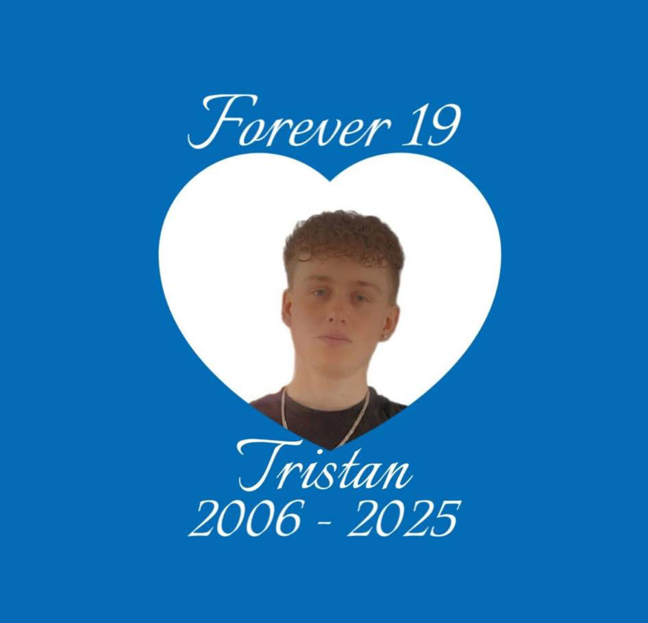 Memorial image of Tristan (2006-2025) within a heart.