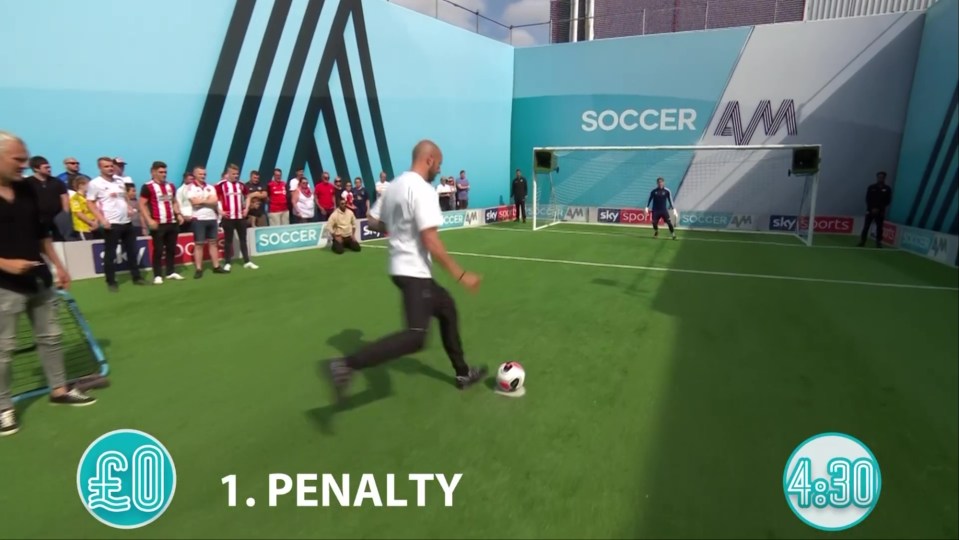 Soccer AM penalty shootout.