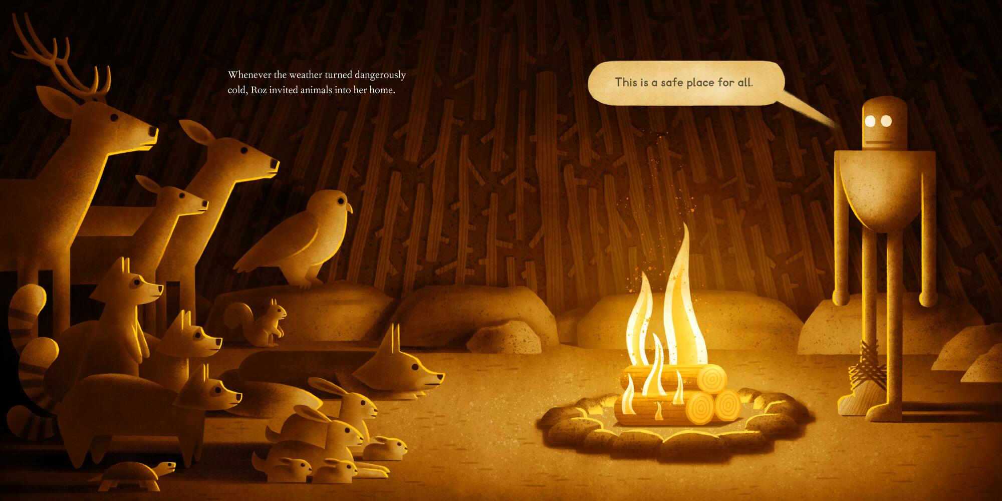 Peter Brown illustration from the new Wild Robot book
