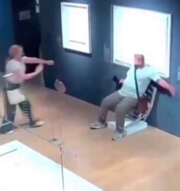 Couple caught on CCTV in the Palazzo Maffei museum