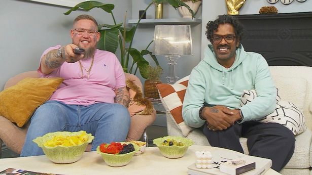 The pair will be sat alongside each other on the sofa