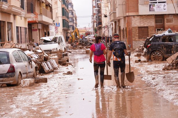 A view of destruction following the deadly floods in the Valencia, Spain on November 4, 2024