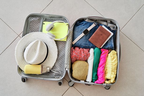 Open suitcase