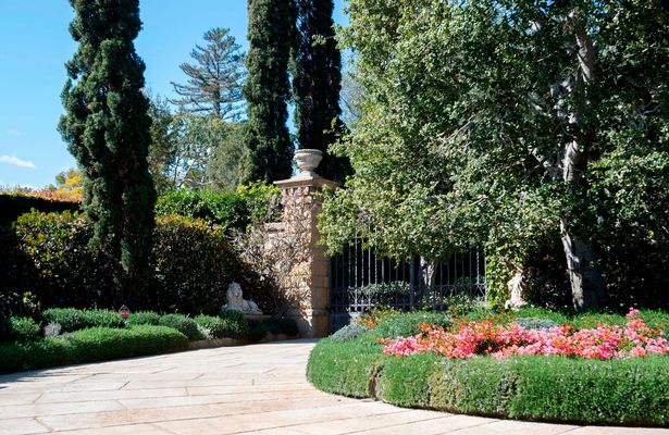 The entrance to the Sussexes' Montecito home 