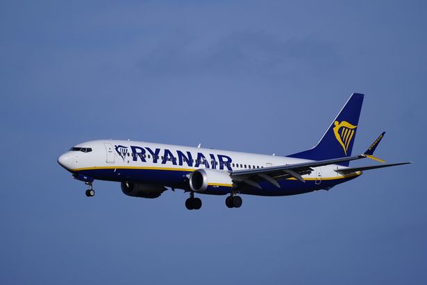 File photo dated 24/1/2025 of Ryanair passenger plane coming into land at Liverpool John Lennon Airport. Disruptive Ryanair passengers removed from planes will be fined £500, the airline has announced. The carrier said this will be the "minimum" punishment, and it will continue to pursue passengers for civil damages. Issue date: Friday January 24, 2025. PA Photo. See PA story AIR Ryanair. Photo credit should read: Peter Byrne/PA Wire