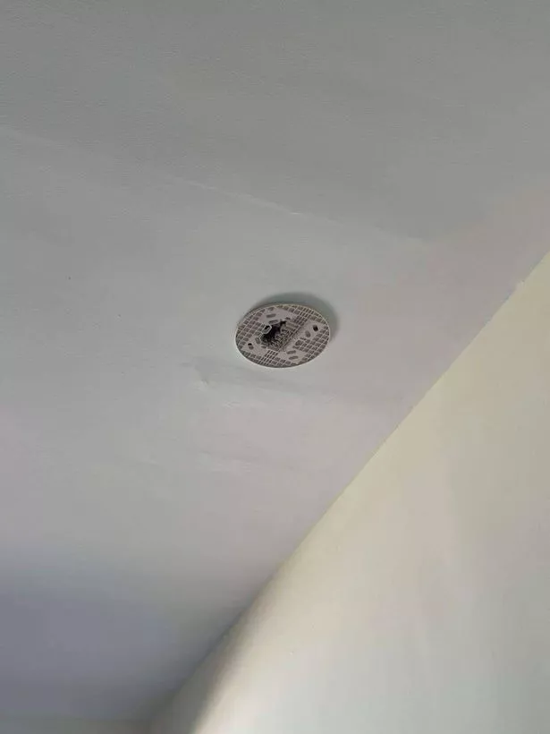 Fire alarm removed
