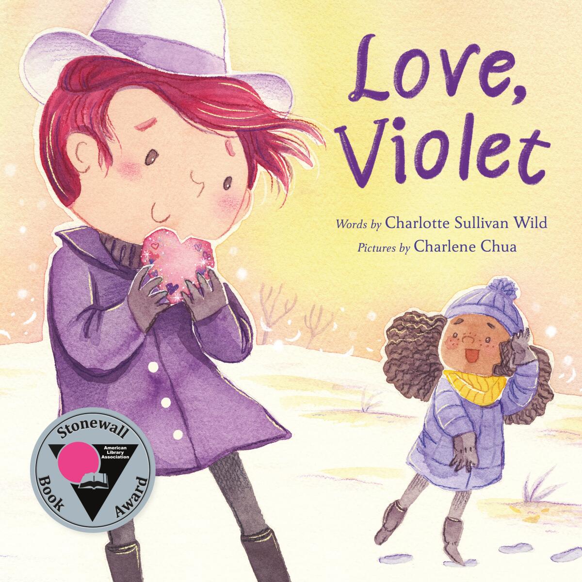 The cover of the book "Love Violet" published by macmillan publishers.