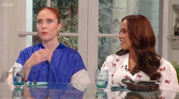 Angela, 41, and Vicky Pattison were on the show to talk about their new podcast Get A Grip