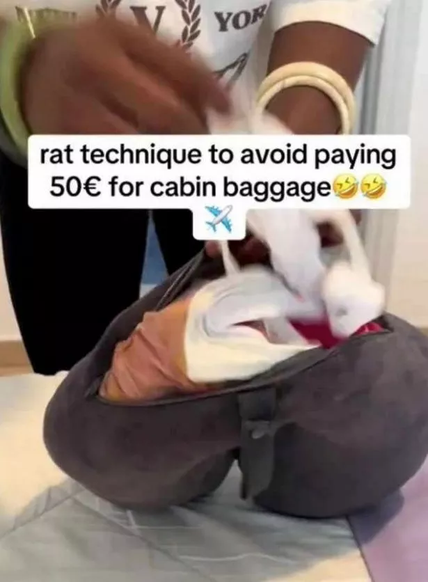 A holiday-goer shares easy trick for flying without having to fork out for cabin baggage
