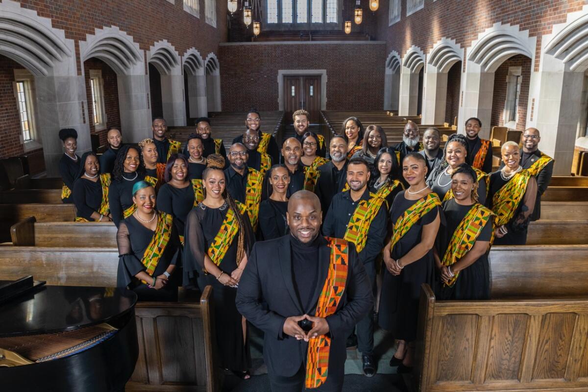 A choir in a church.