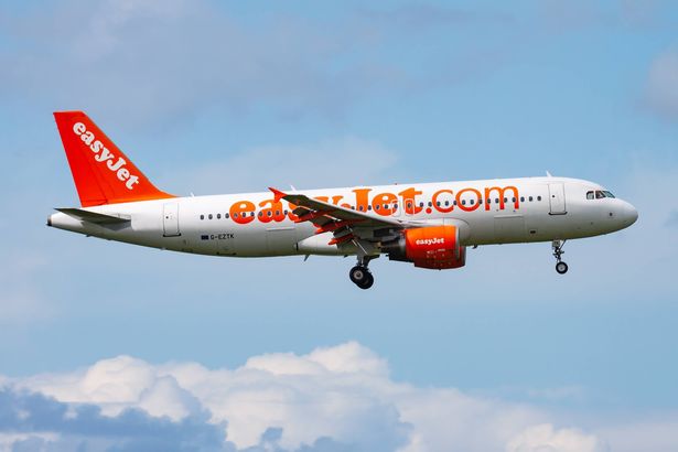 EasyJet passenger plane at airport