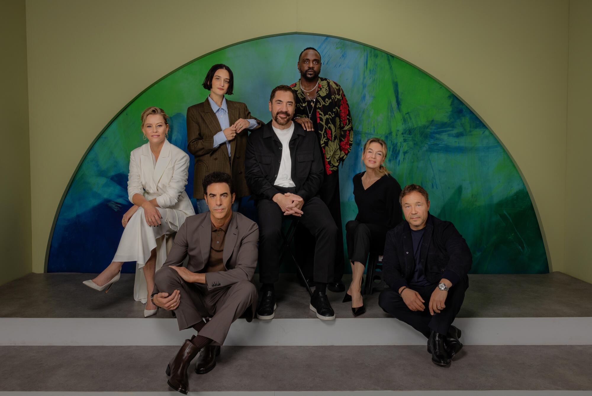 Elizabeth Banks, Sacha Baron Cohen, Jenny Slate, Javier Bardem, Brian Tyree Henry, Renee Zellweger and Stephen Graham