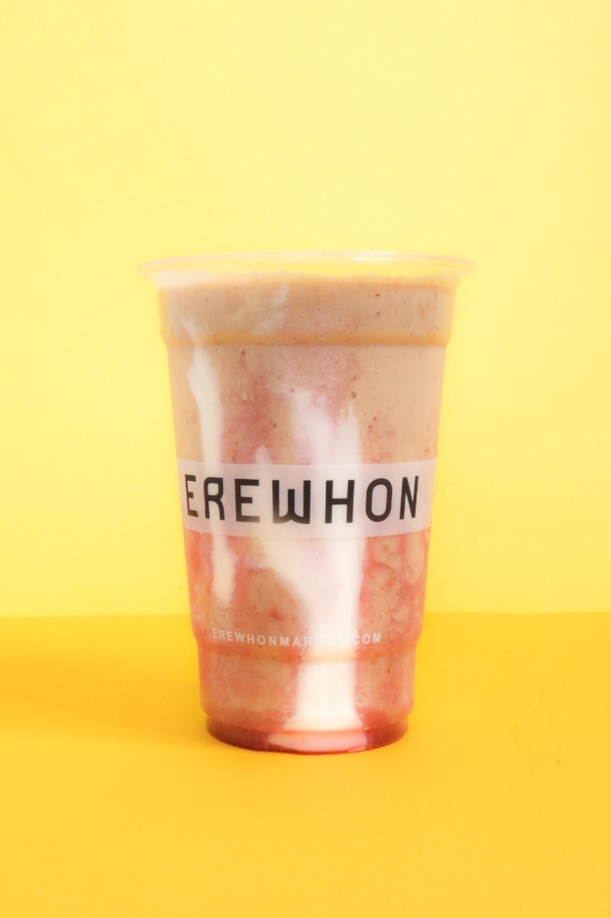Hailey Bieber's Strawberry Glaze Skin Smoothie ($20) attracts tourists to Erewhon.