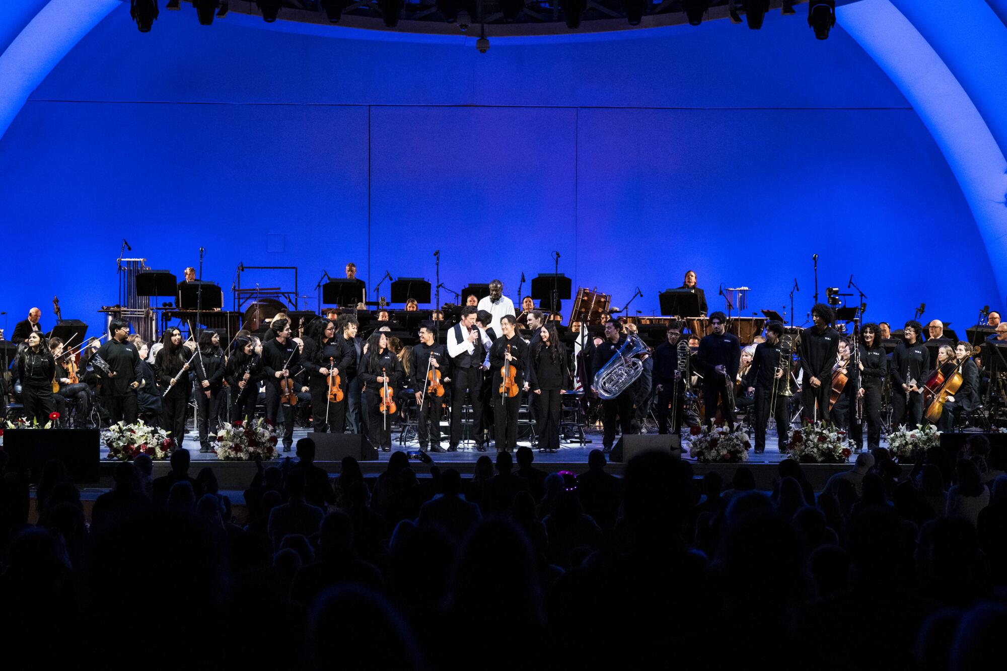Hugh Jackman at the Hollywood Bowl