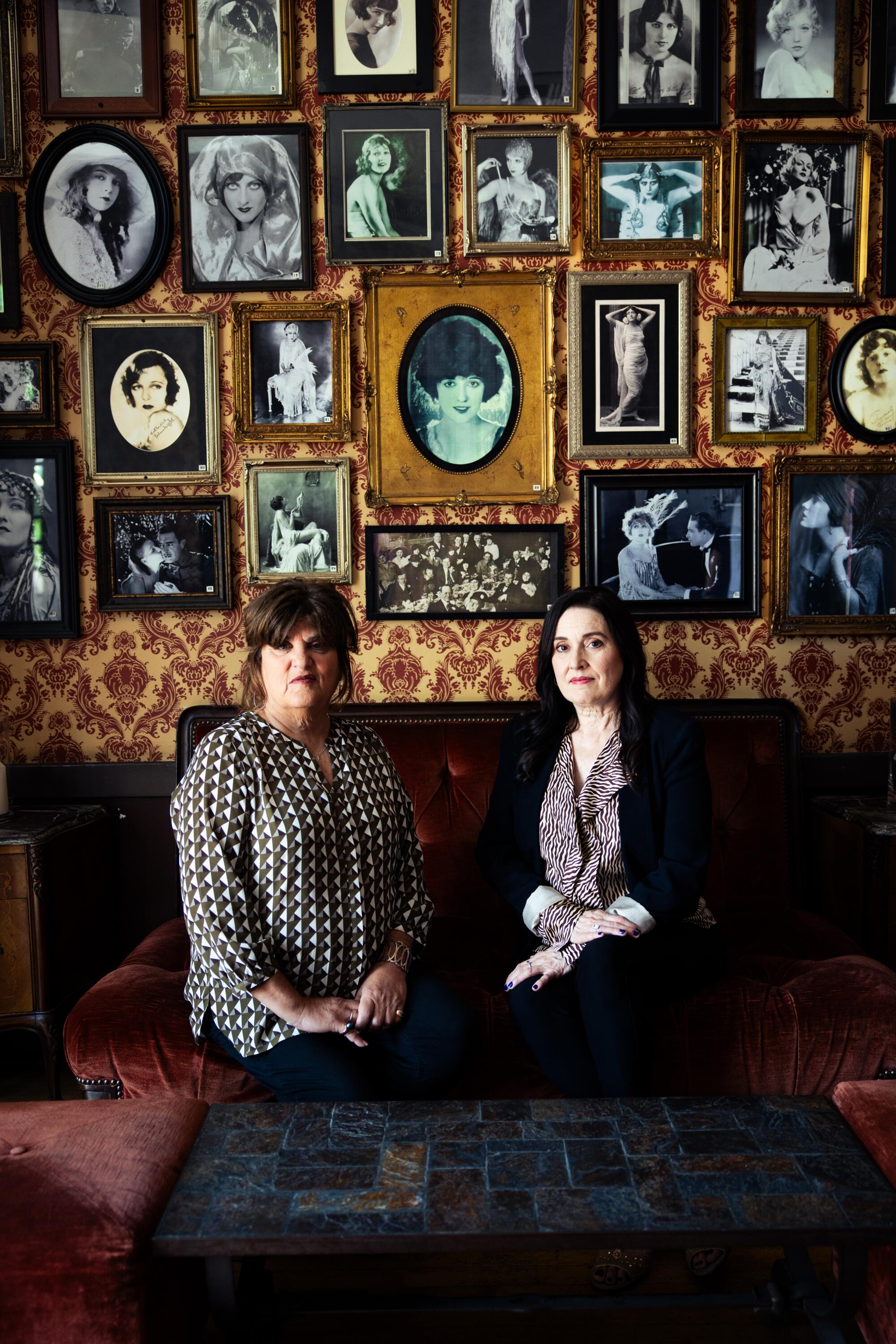 Former Alibi owners Liz Garo, left, and Melanie Tusquellas at Silver Lake's Edendale restaurant.