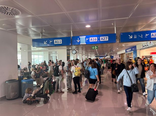 A busy Majorca airport