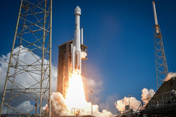 A rocket launching from Cape Canaveral Space Force Station.