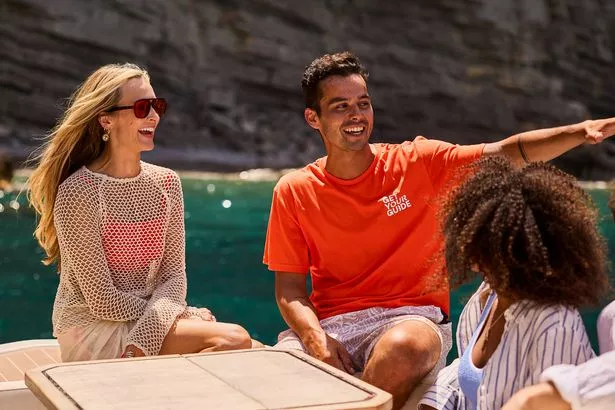 Fearne and local guide in ibiza