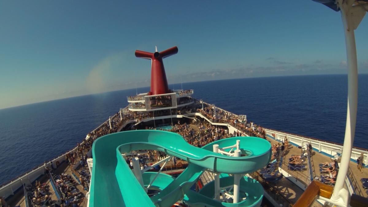 The stern of a cruise ship