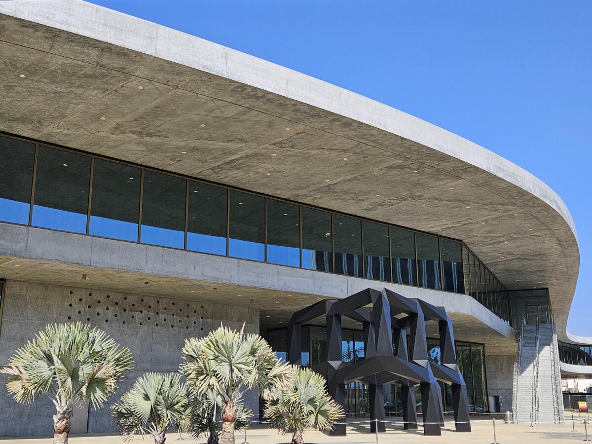 The new David Geffen Galleries building was built in a Brutalist style.