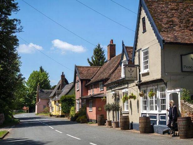Village street in Suffolk