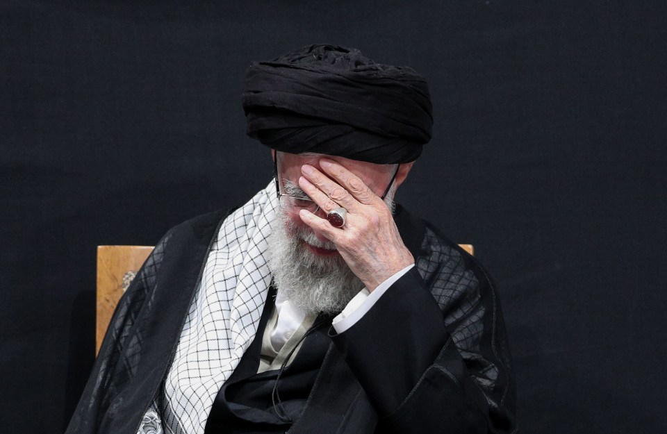 Ayatollah Ali Khamenei at an Ashura ceremony.
