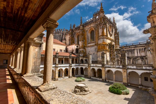 The Cloister courtyard in the Convent of Christ