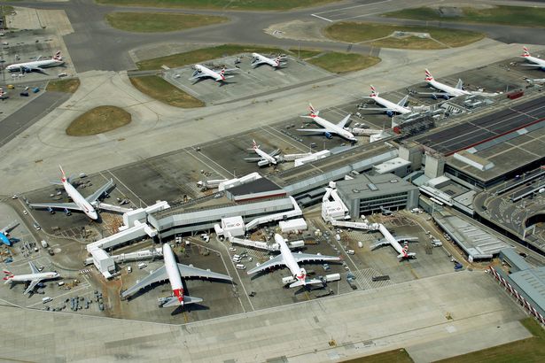 A view of the airport from above 