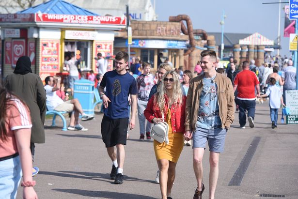 Easter Bank Holiday Monday in Skegness, Lincolnshire