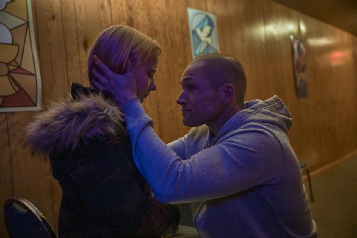 Ana Sophia Heger, left, and Taron Egerton in "She Rides Shotgun."