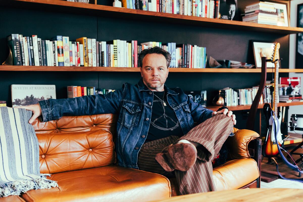 Noah Hawley photographed at his home office in Austin, Texas, on November 8, 2023.
