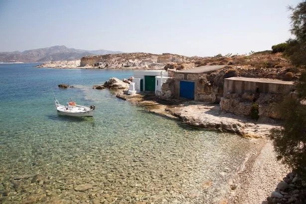 Fishing Village. Kimolos Island. Cyclades Islands. Greece. Europe Villaggio di Pescatori. Isola di Kimolos. Isole Cicladi. Grecia Europa. (Photo by: Giulio Andreini/UCG/Universal Images Group via Getty Images)