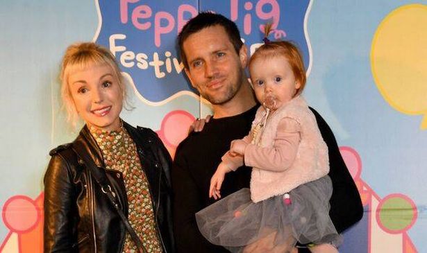 Helen George, her ex partner and their daughter