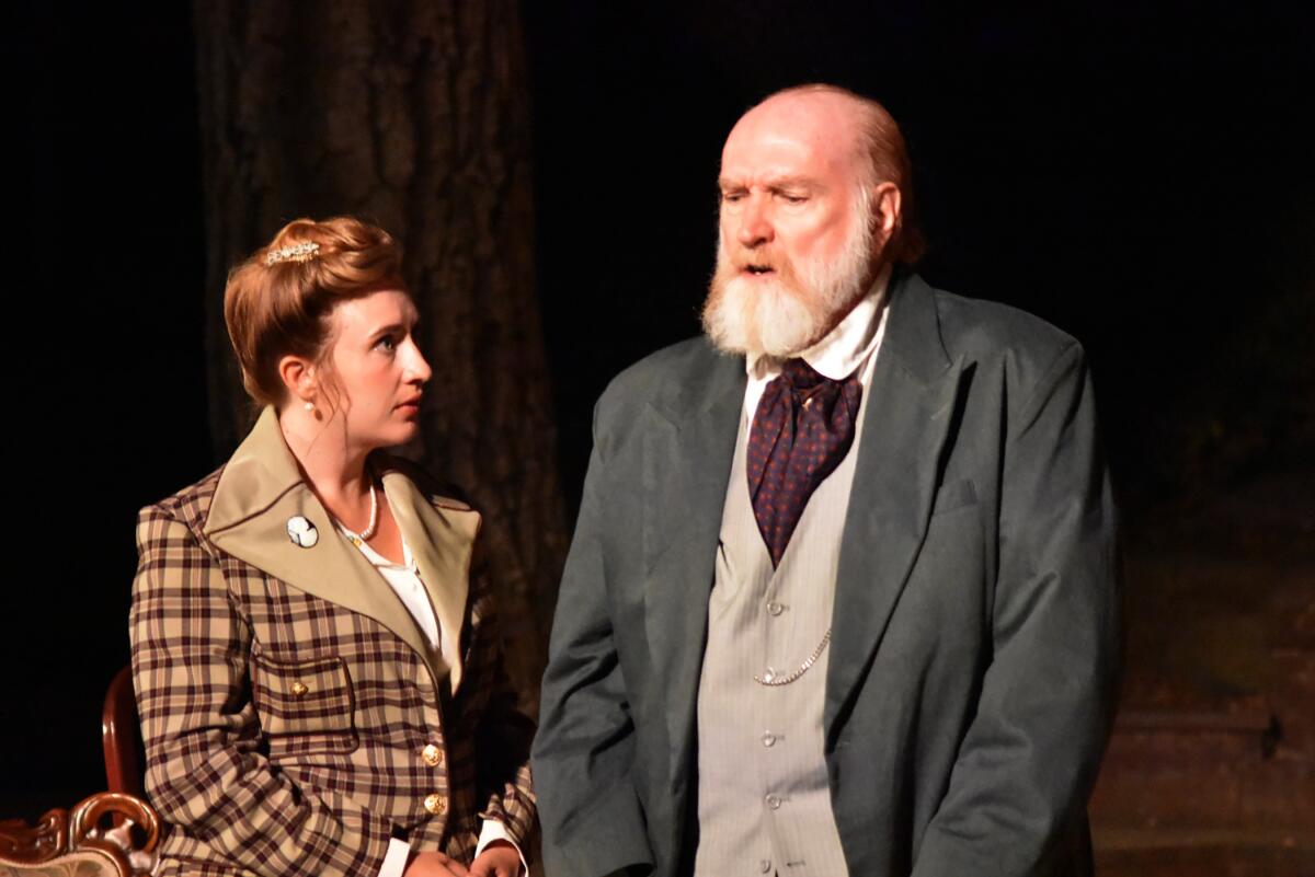 Emily Bridges and Franc Ross in "Strife" at Will Geer Theatricum Botanicum.