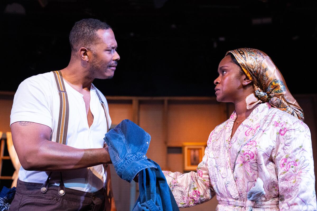 DeJuan Chirstopher and Kacie Rogers in the play "Berta, Berta."