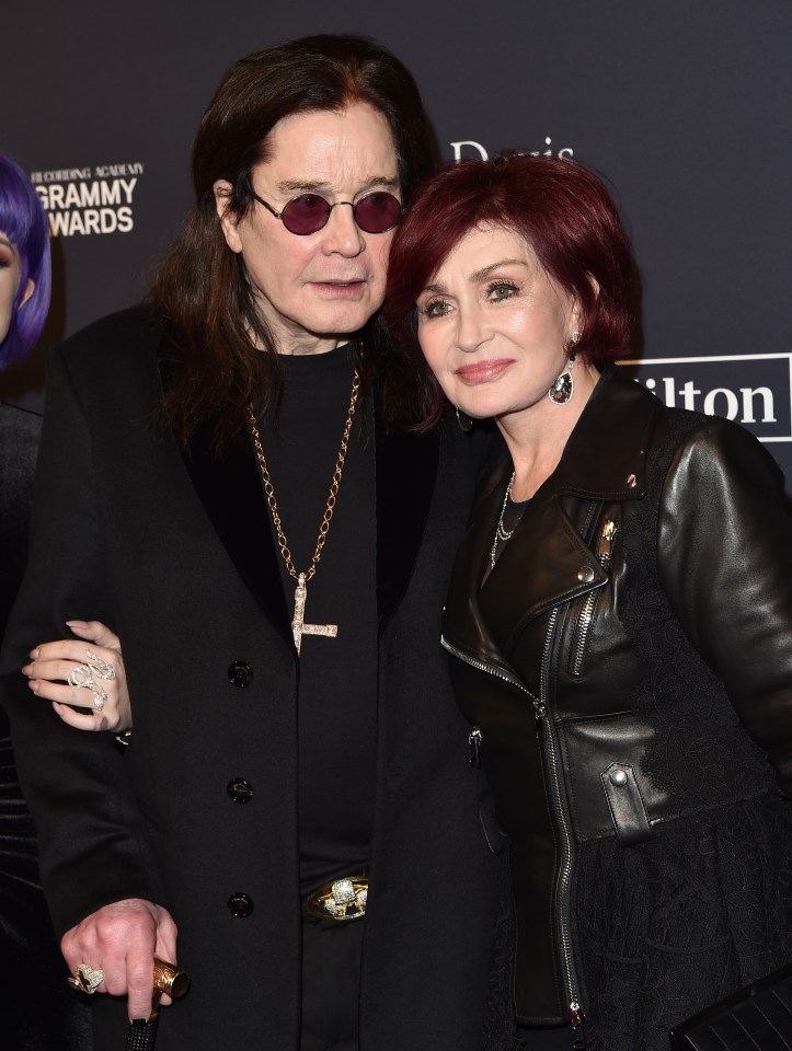Ozzy and Sharon Osbourne at the Pre-GRAMMY Gala.