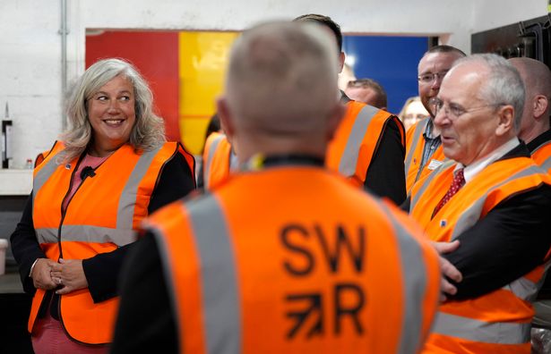 Image of Heidi Alexander and others in South West Railway hi-vis vests