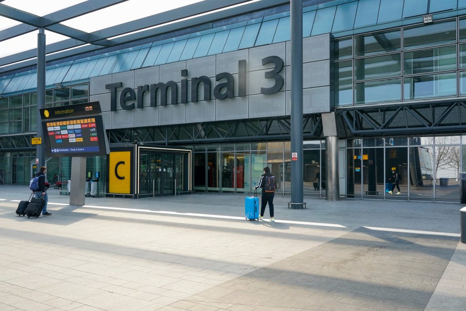Heathrow Airport Terminal 3 exterior.