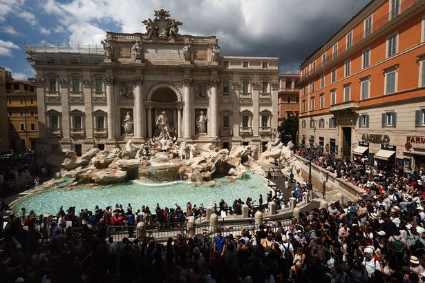 A view of the Trevi Fountain in Rome, Italy on May 10, 2025. (Photo by Jakub Porzycki/NurPhoto via Getty Images)