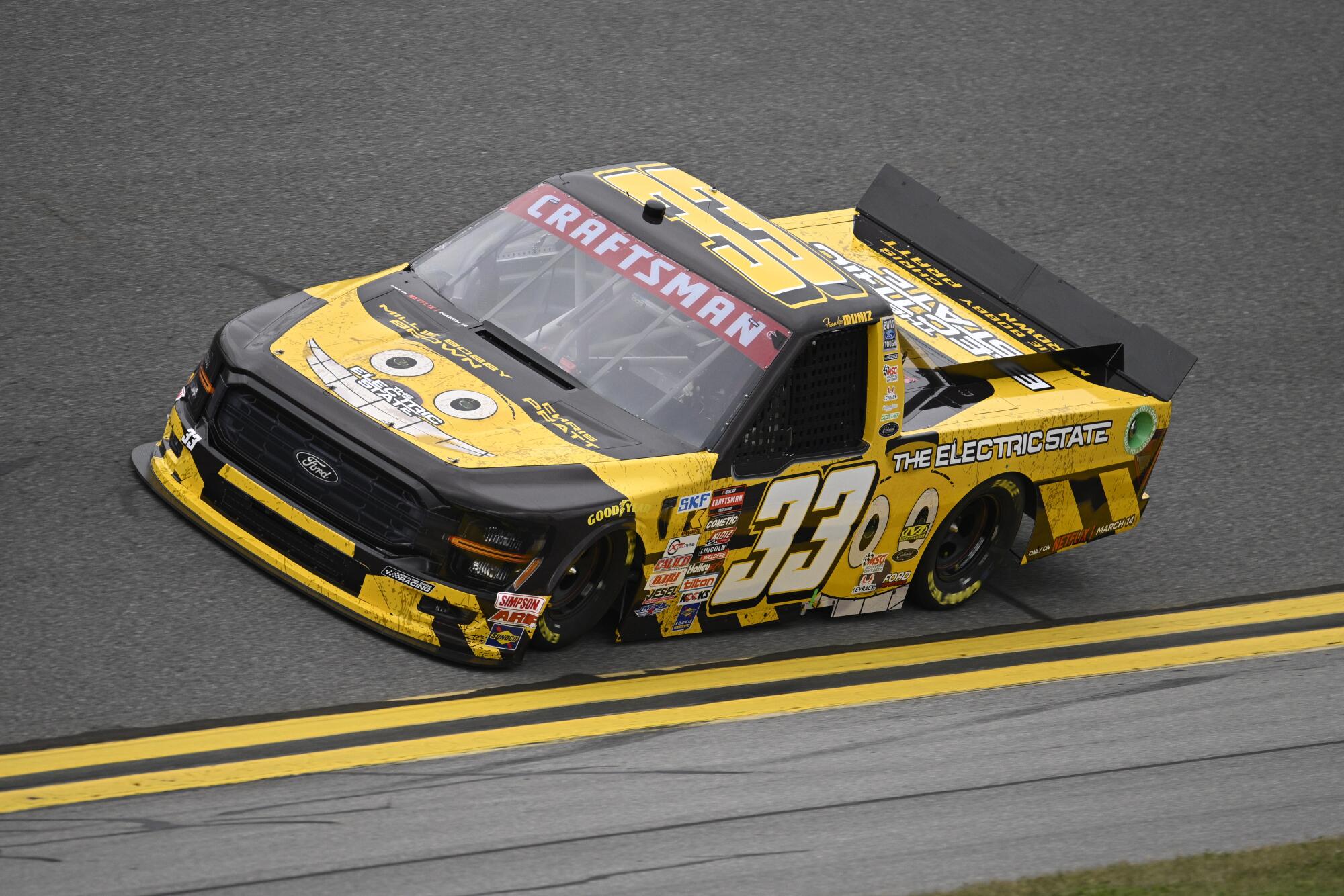 Frankie Muniz qualifies at Daytona International Speedway in February.